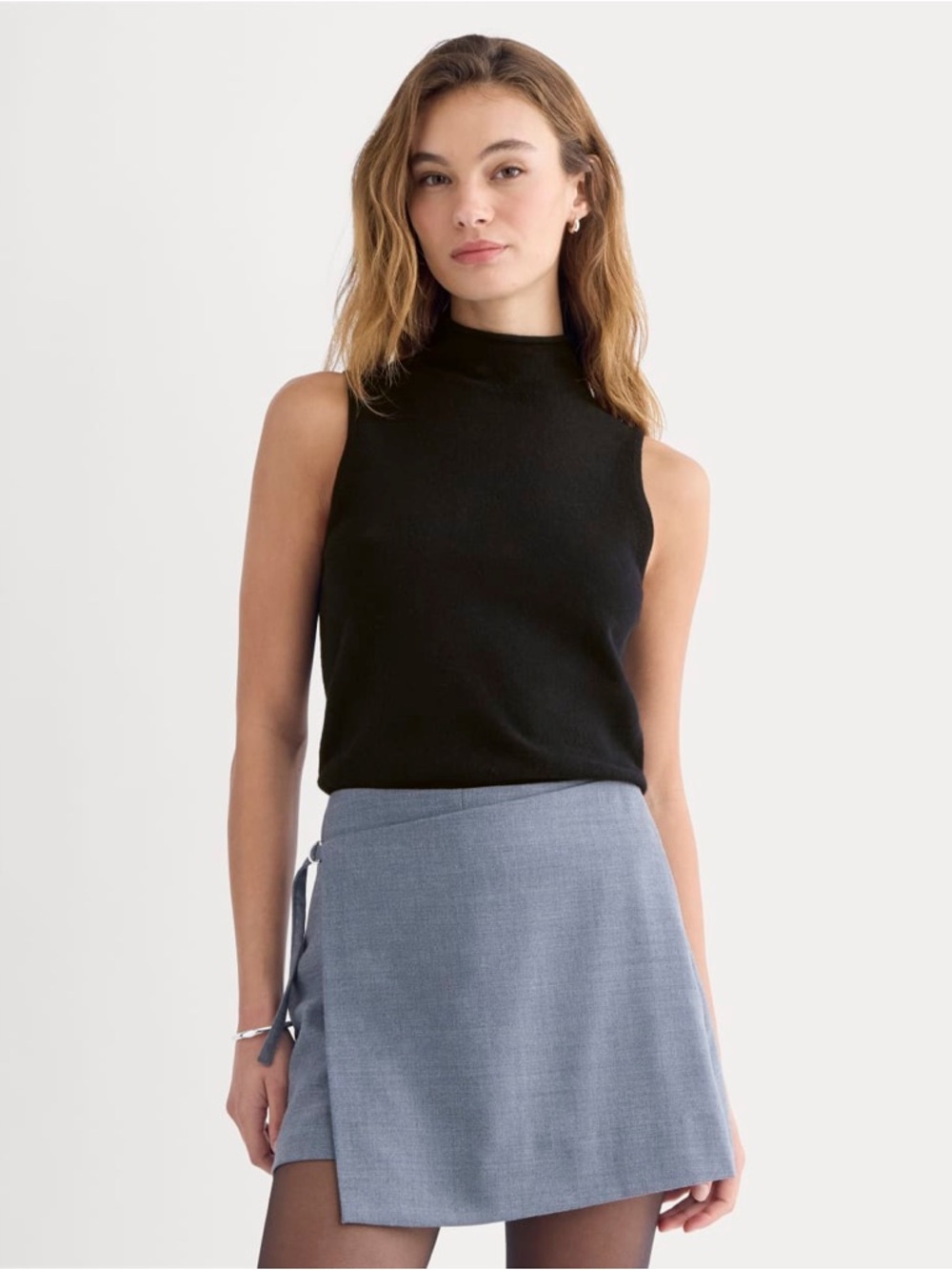 Everlane Black Mock top Neck Sleeveless  Tank